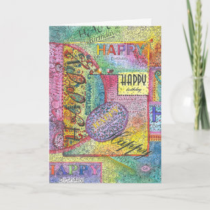 Carte "Colorful" Birthday Card