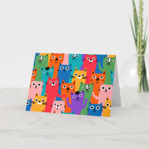 Carte Colorful cats