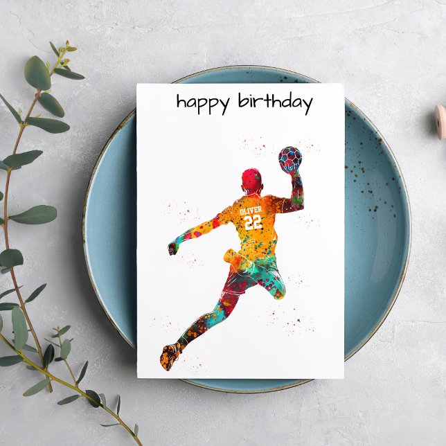 Carte Colorful Handball Player (Créateur téléchargé)