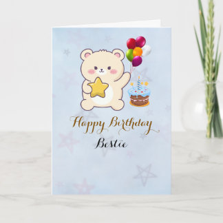 Carte Colorful Happy Birthday Wishes Card 