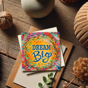 Carte Colorful Inspiration Dream Big Fun Graduation Appa