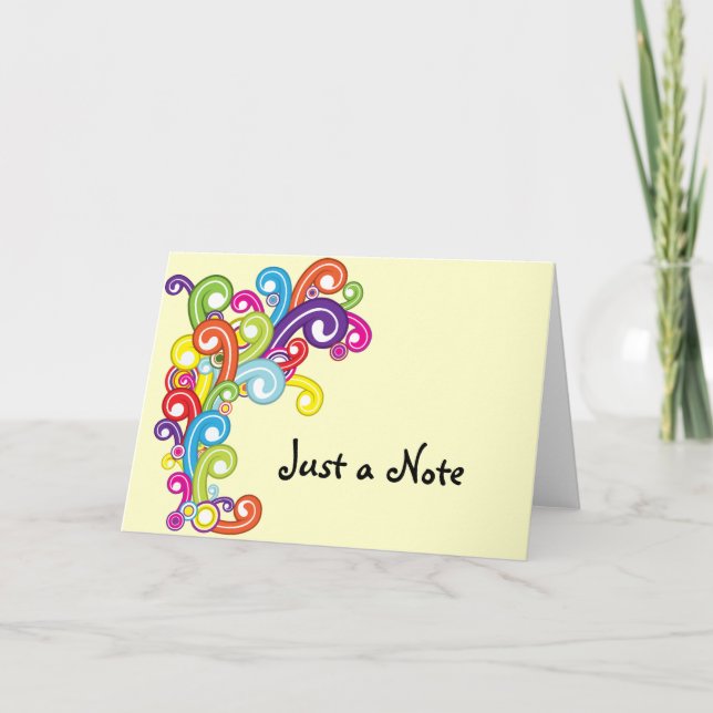 Carte Colorful Just a Note Card (Devant)