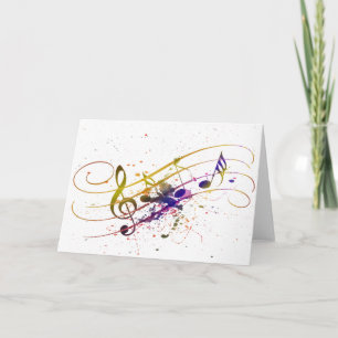 Carte Colorful music splatter