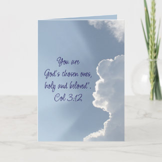 Carte  Colossians 3:12 Inspirational Bible Quote Blank 