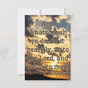 Carte Colossiens 3:23 KJV Bible Verse Pic Greeting