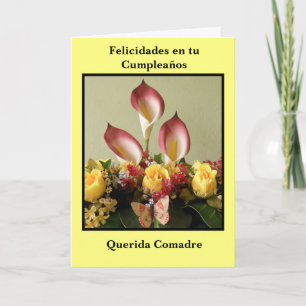 Carte Comadre de querida de cumpleaños d'en TU de