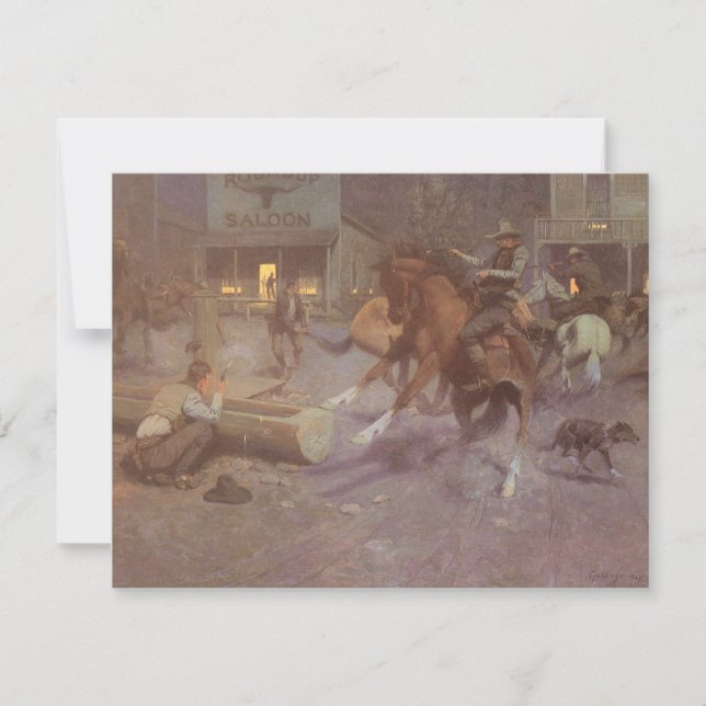 Carte Combat au Roundup Saloon par Bill Gollings (Devant)