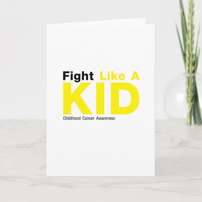 Carte Combattre Comme Un Enfant Sensibilisation Au Cance (Devant)