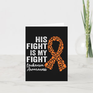 Carte Combattre est mon combat Orange Support Leukemia L