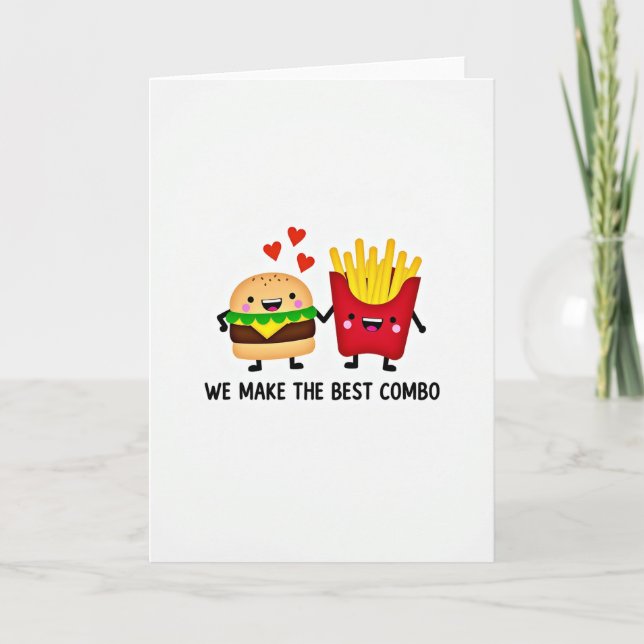Carte Combo Burger Frites Amour (Devant)