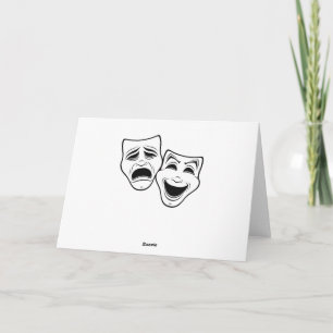 Carte Comédie Et Tragédie Théâtre Masque La Ligne Noire