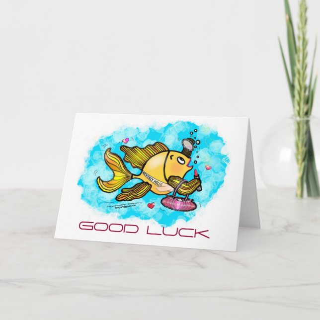 Carte Comique drôle mignon de poissons de Beverly Hills (Devant)