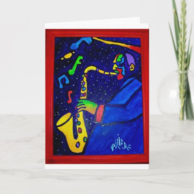 Carte Comme l'homme de jazz par Piliero (Devant)