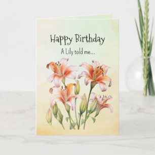 Carte Comme un Lily Vos Personnalités d'anniversaire