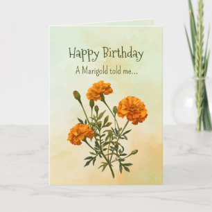 Carte Comme un Marigold Vos Personnalités d'anniversaire
