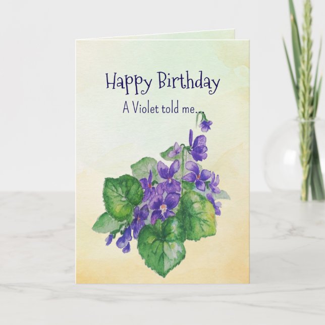 Carte Comme un violet Vos Personnalités d'anniversaire (Devant)