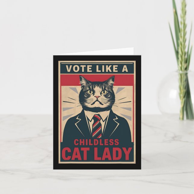 Carte Comme Une Femme Sans Enfant Qui Vote Amusamment Ka (Devant)