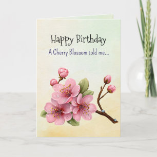 Carte Comme une fleur de cerisier Vos Personnalités d'an
