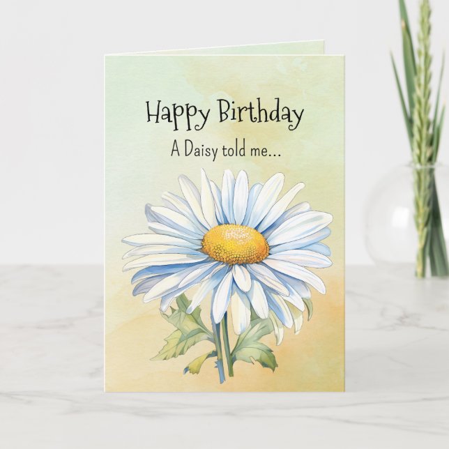 Carte Comme une marguerite Vos personnages d'anniversair (Devant)