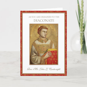 CARTE COMME VOUS ÊTES ORDONNÉ AU DIACONATE