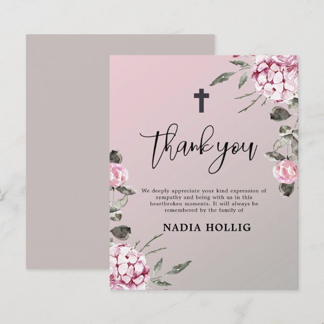 Carte commémorative croisée du budget Merci (Devant / Derrière)