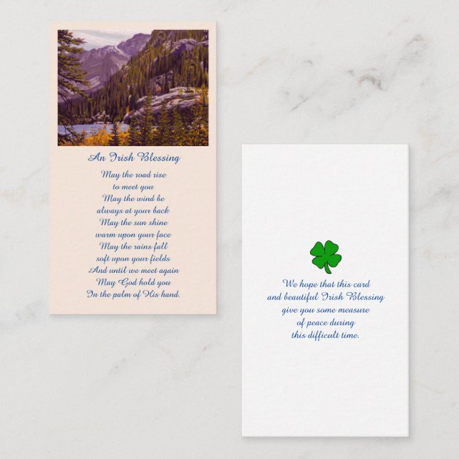 Carte commémorative de la fête de la vie (Devant / Derrière)