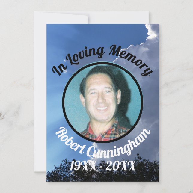 Carte commémorative des rayons du soleil et des nu (Devant)