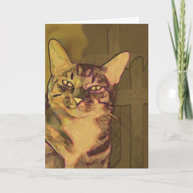 Carte commémorative du chat (Devant)