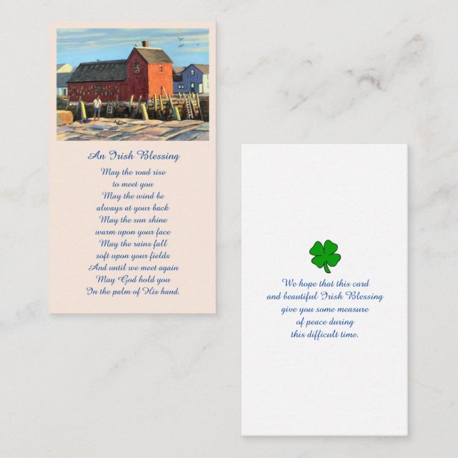 Carte commémorative du souvenir (Devant / Derrière)