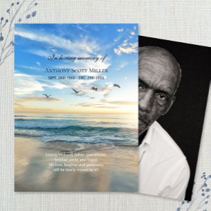 Carte commémorative du thème de la plage