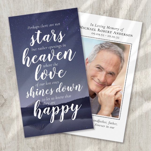 Carte commémorative funéraire du devis inspiré (Créateur téléchargé)