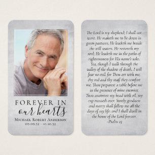 Carte commémorative Grey Forever in Our Hearts