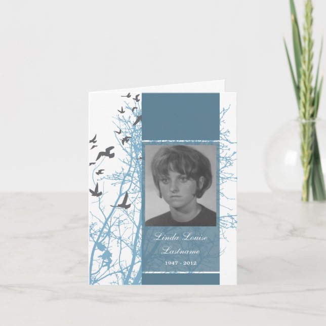 carte commémorative : oiseaux silhouettés (Devant)