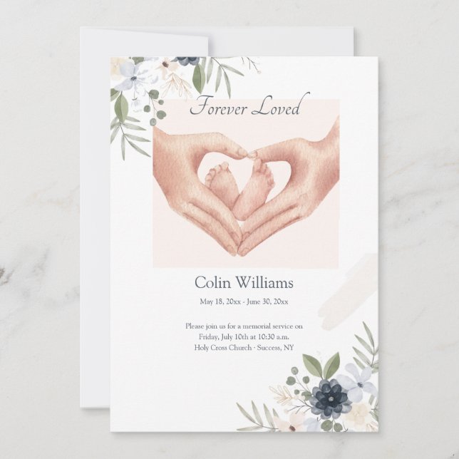 Carte commémorative pour bébé adoré (Devant)