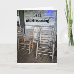 Carte COMMENÇONS "ROCKING" "70ème ANNIVERSAIRE"