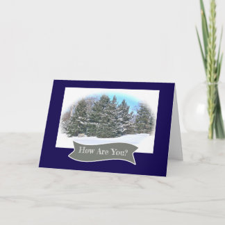 Carte "COMMENT ALLEZ-VOUS?" PAYSAGE Hivernal paisible