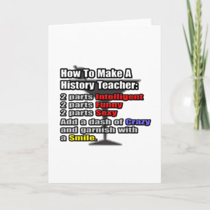 Carte Comment faire un enseignant d'histoire