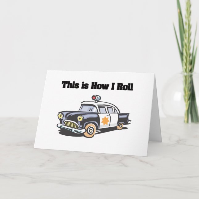 Carte Comment je roule (Police/Cop Car) (Devant)