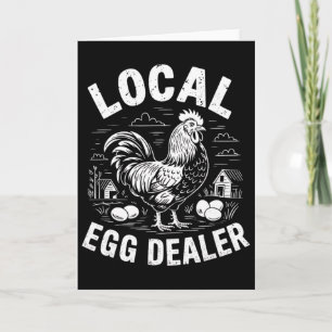 Carte Commerçant d'oeufs local Rétro drôle Pâques Ferme