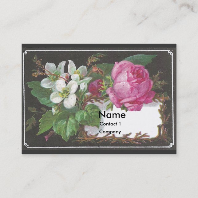Carte commerciale victorienne de rose de rose (Devant)