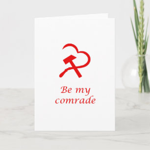 Carte communiste de la Saint-Valentin - Soyez mon 