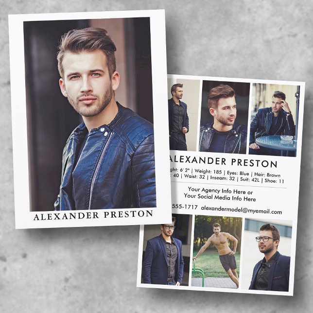 Carte Comp Modèle Acteur Carte Zed 7 Photo 5.5x7.5 (Available in high quality print or digital download for quick messaging, email or self printing.)