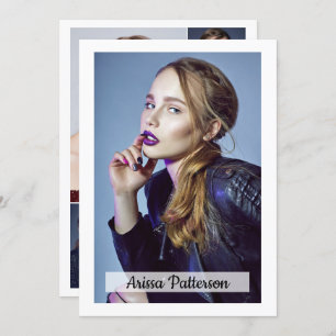 Carte Comp/Zed 5x7 à 2 faces 5 modèle photo Actor