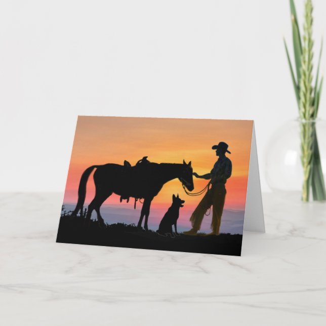 CARTE COMPAGNONS DE COWBOY (Devant)