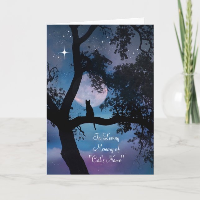 Carte Compassion pour chat, Nom personnalisé pour chat,  (Devant)