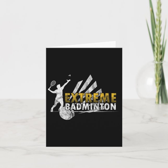 Carte Compétition de jeu de badminton extrême (Devant)
