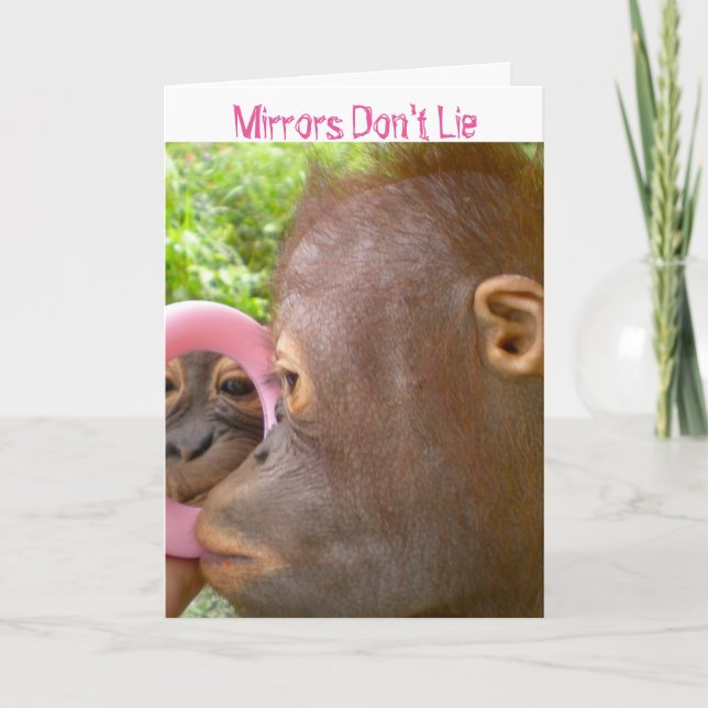 Carte Compliment d'anniversaire de miroir de miroir (Devant)