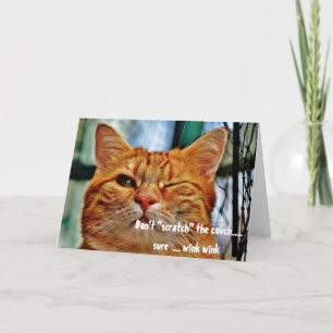 Carte Comportement inapproprié Chat drôle Humour en trai