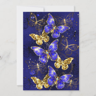 Carte Composition avec papillons Sapphire