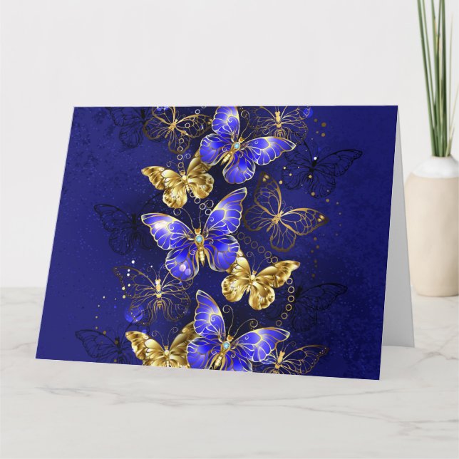 Carte Composition avec papillons Sapphire (Devant)